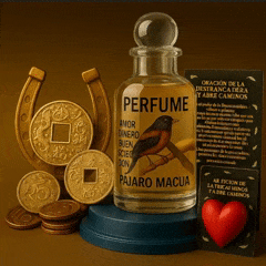 Perfume Pájaro Macua Original 60 ml Abundancia y Prosperidad Amuleto + Oración